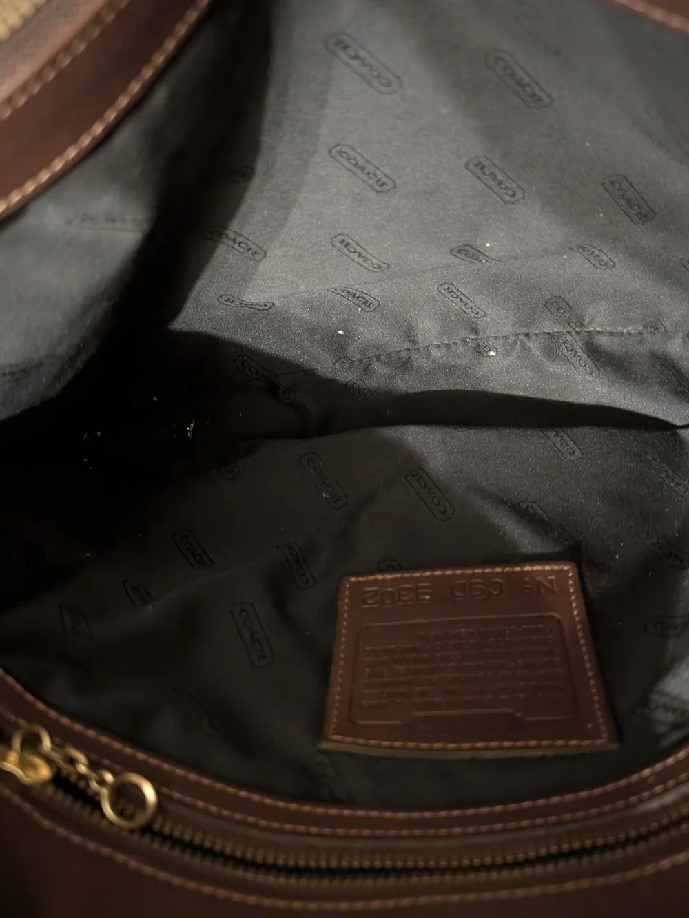Vintage Coach 9302 Brown Glove-Tanned Leather Zip Top Tote | USA Made